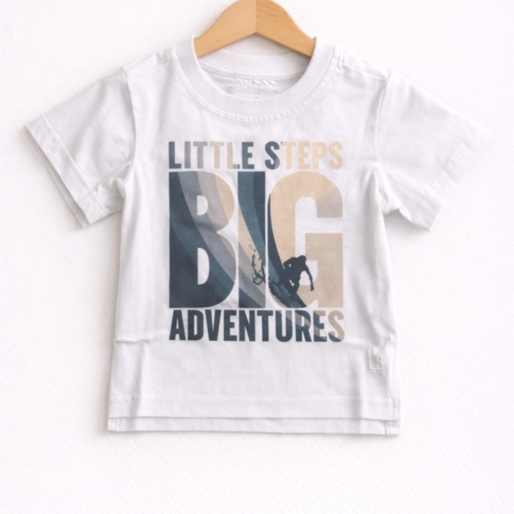 Little Bipsy White and Blue Adventure Tee